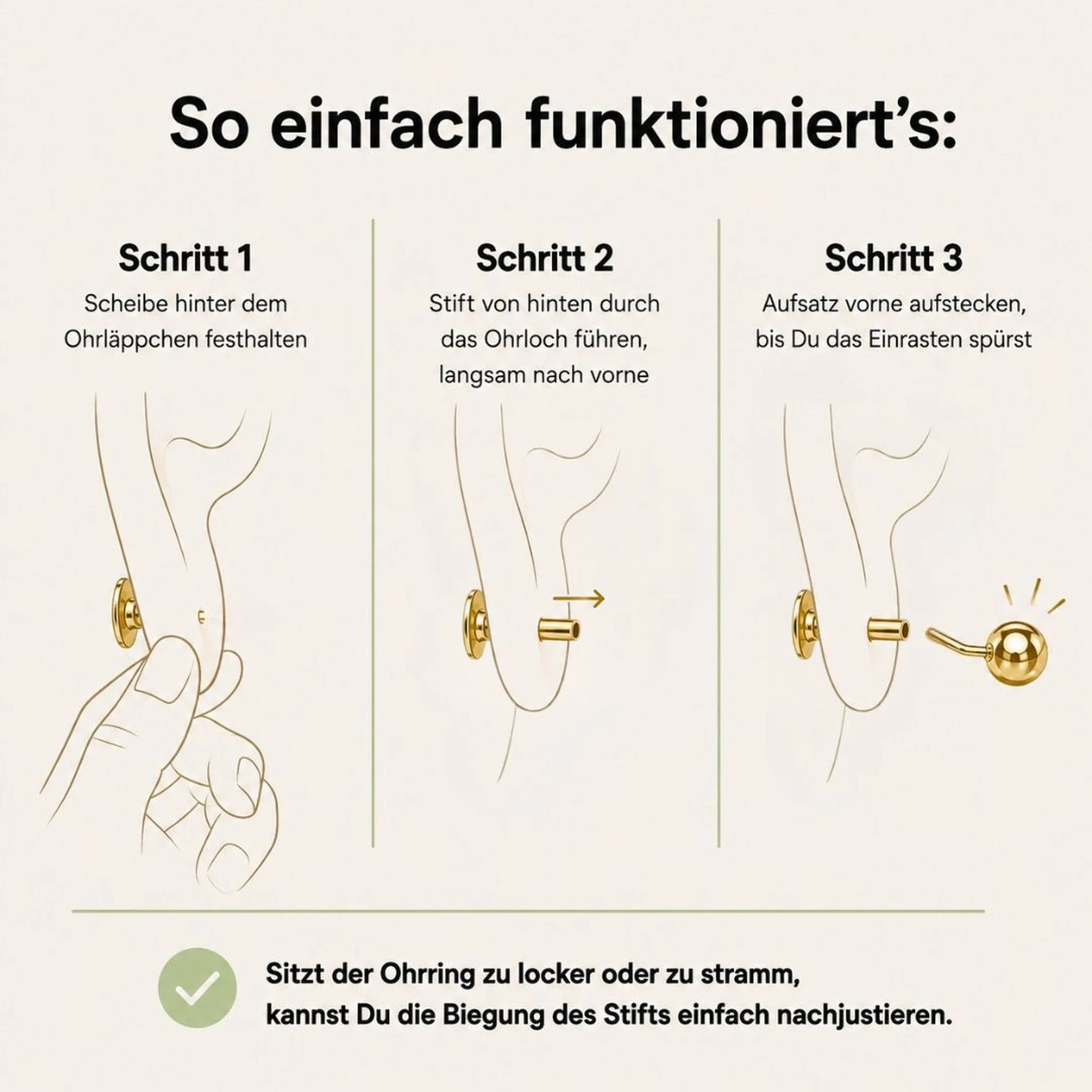 Titan Ohrstecker Zirkonia Herz (mit flachem Verschluss)