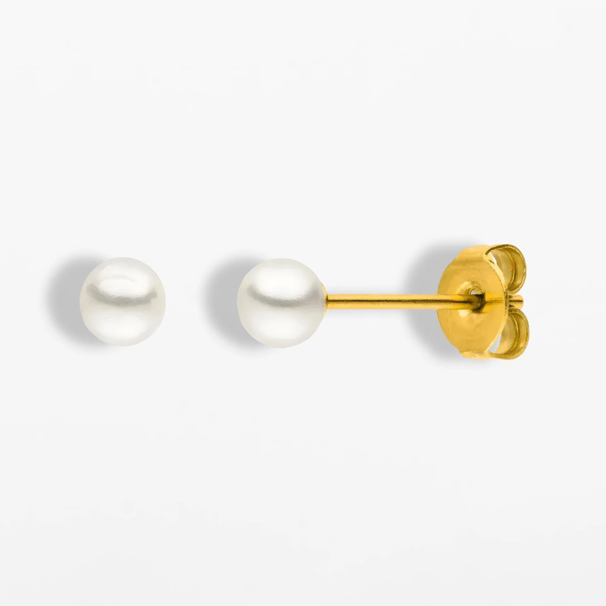 Titan Ohrstecker mit Perle Mini