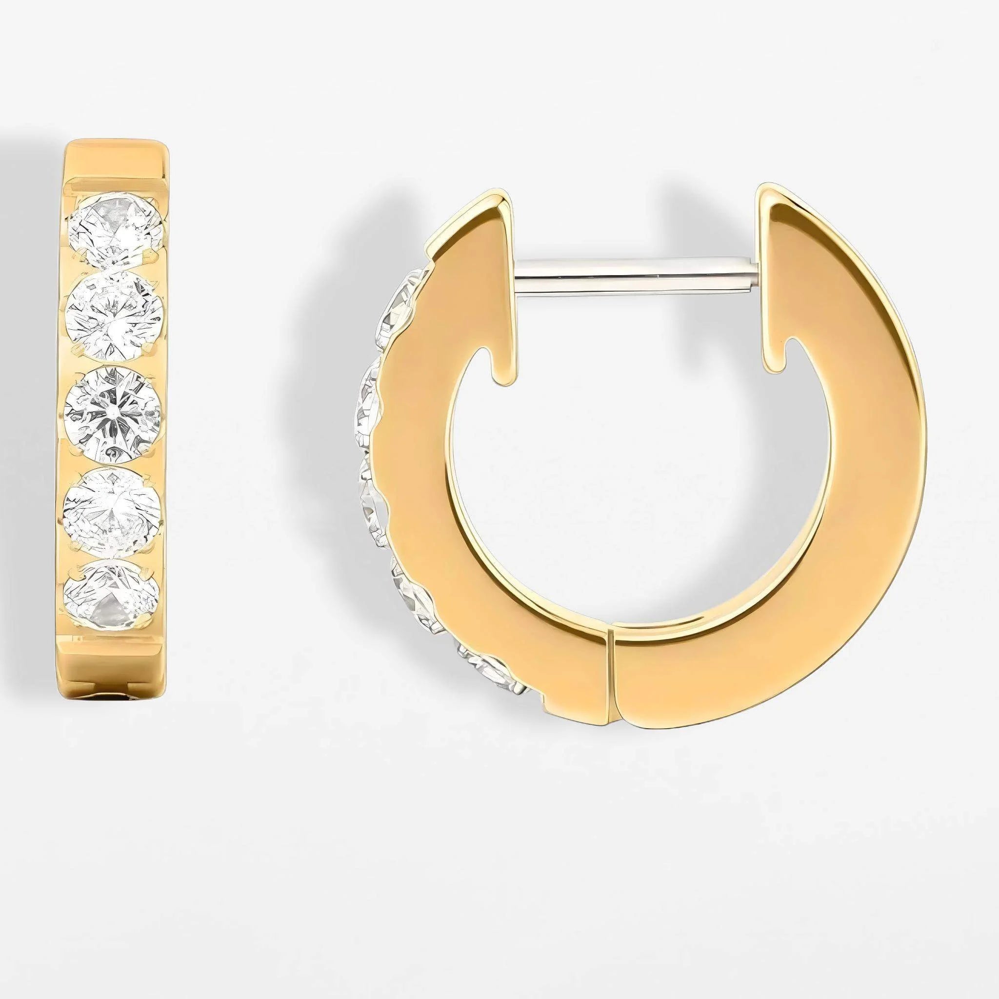 Titan Huggie Mini – Pavé Zirkonia