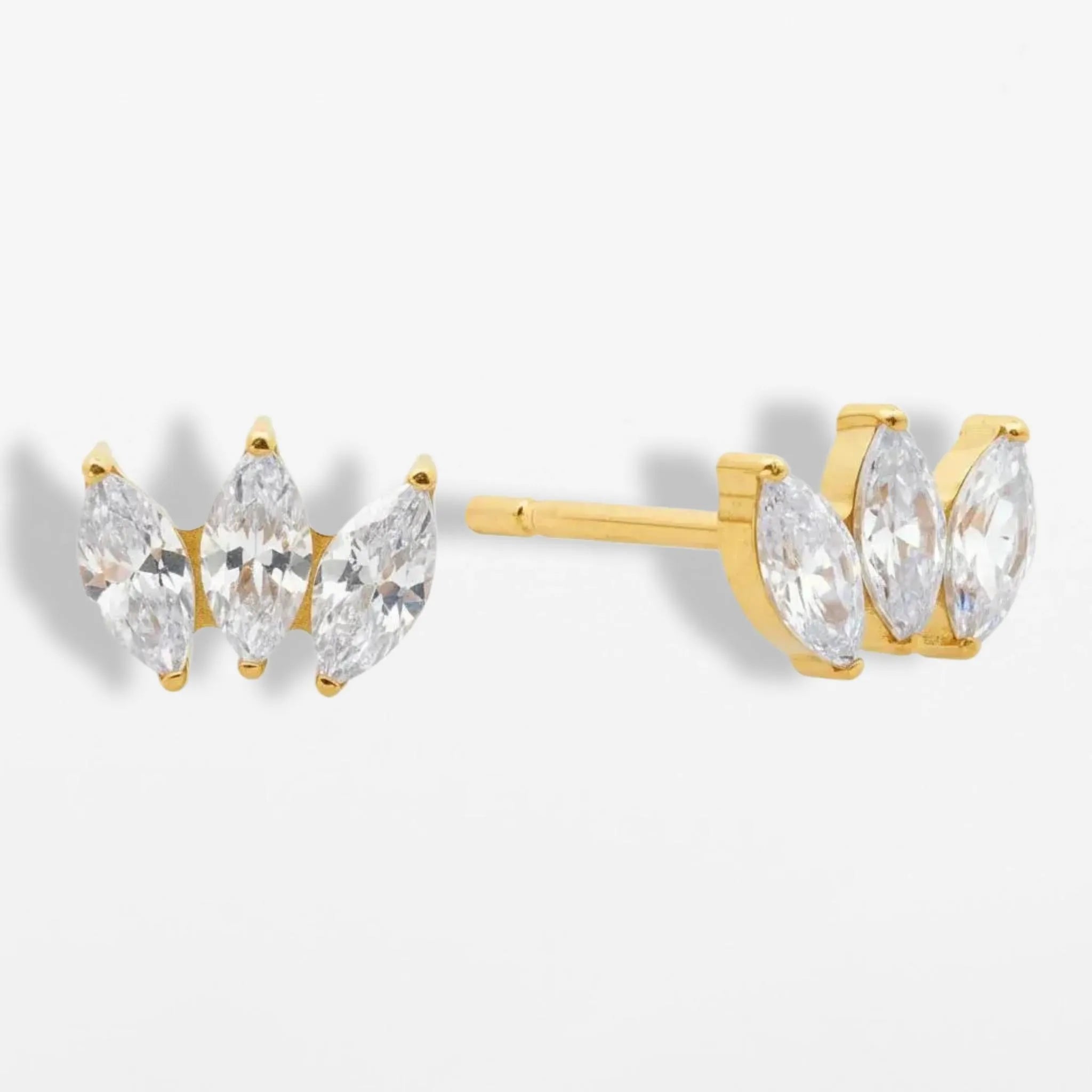 Titan Ohrstecker Zirkonia Trilogie