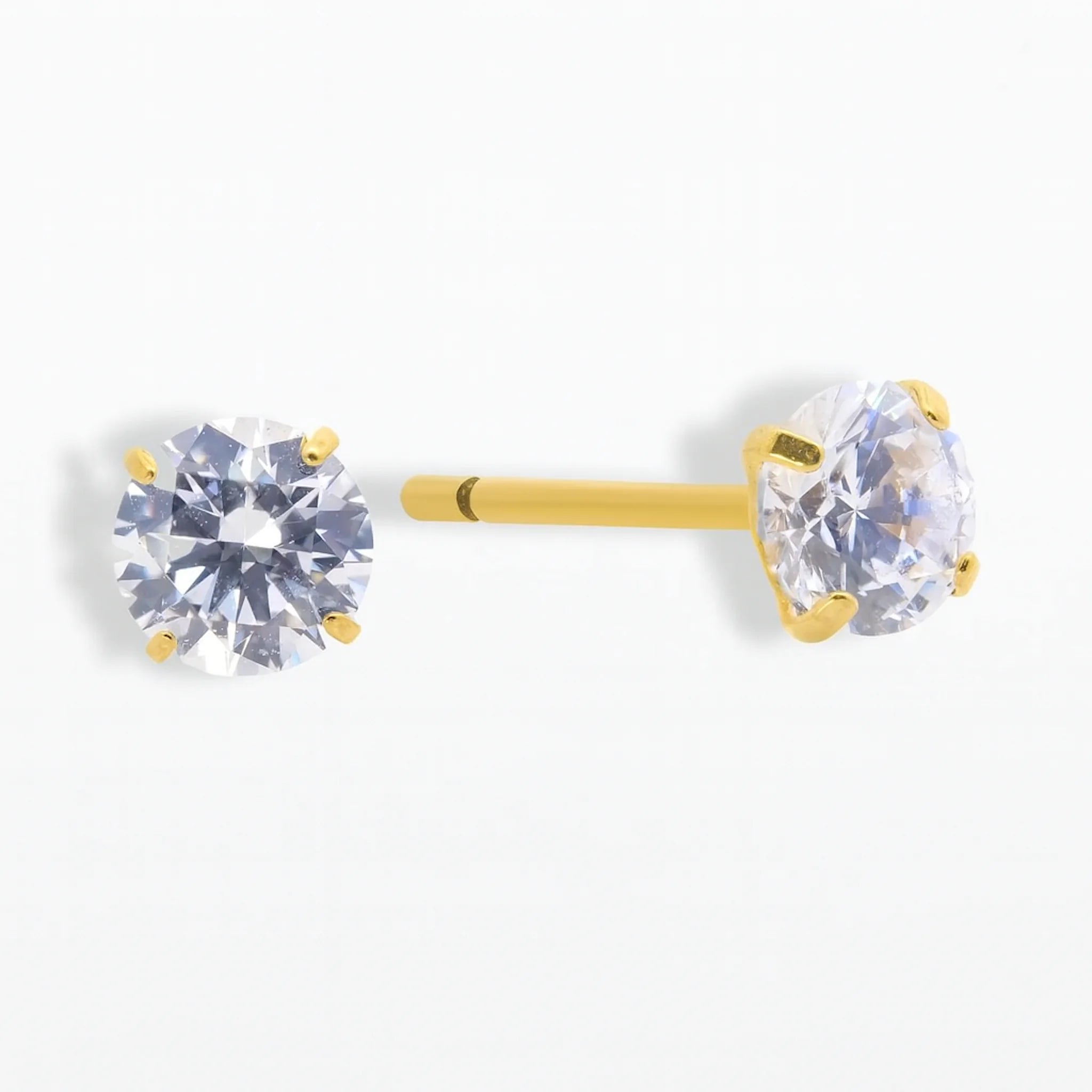 Titan Ohrstecker mit Zirkonia Stein Mini