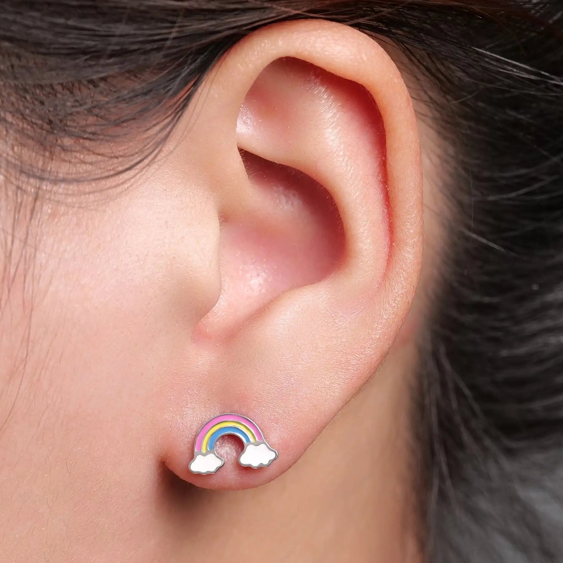 Titan Ohrstecker Regenbogen