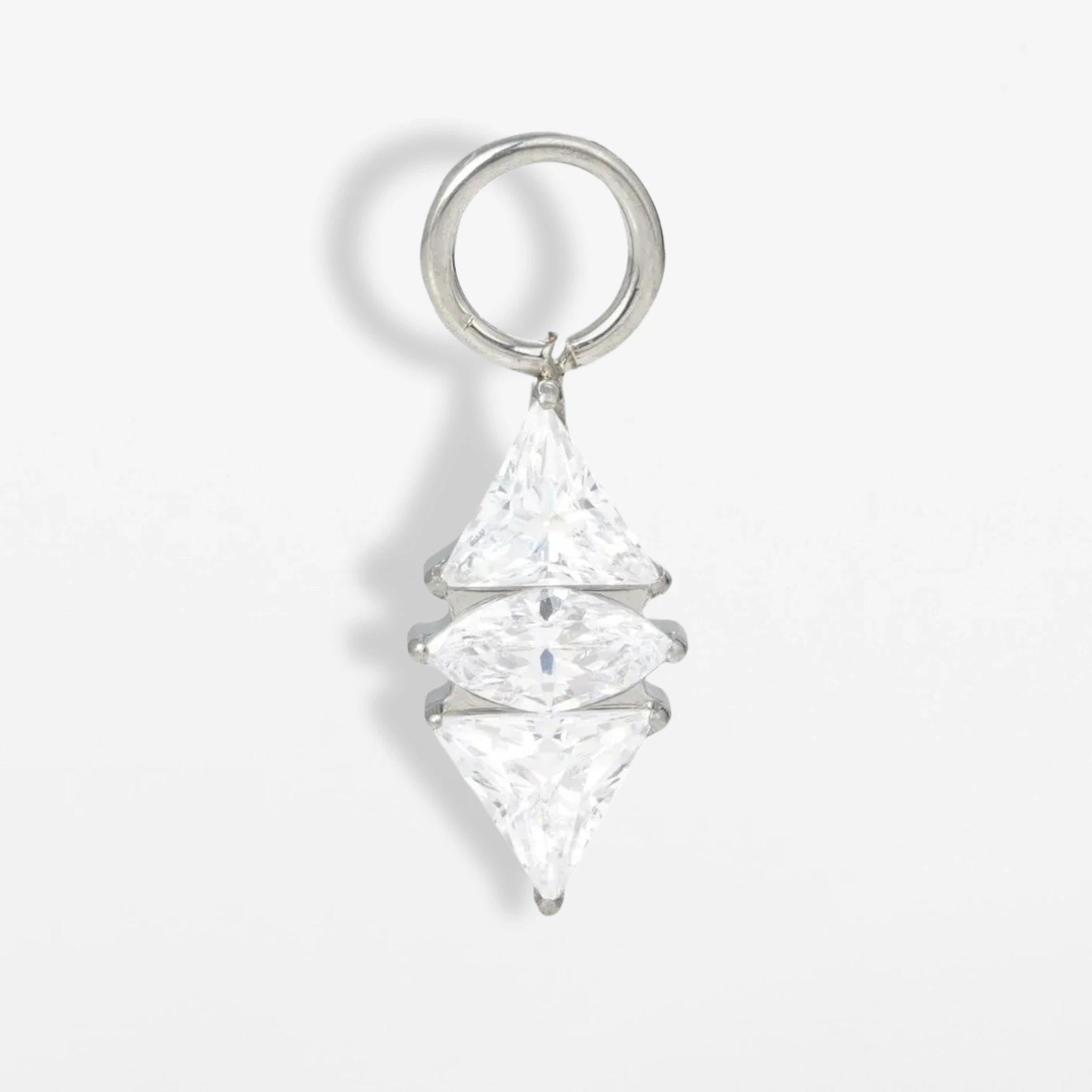 Titan Anhänger Trio Drop mit Zirkonia (einzelner Charm)