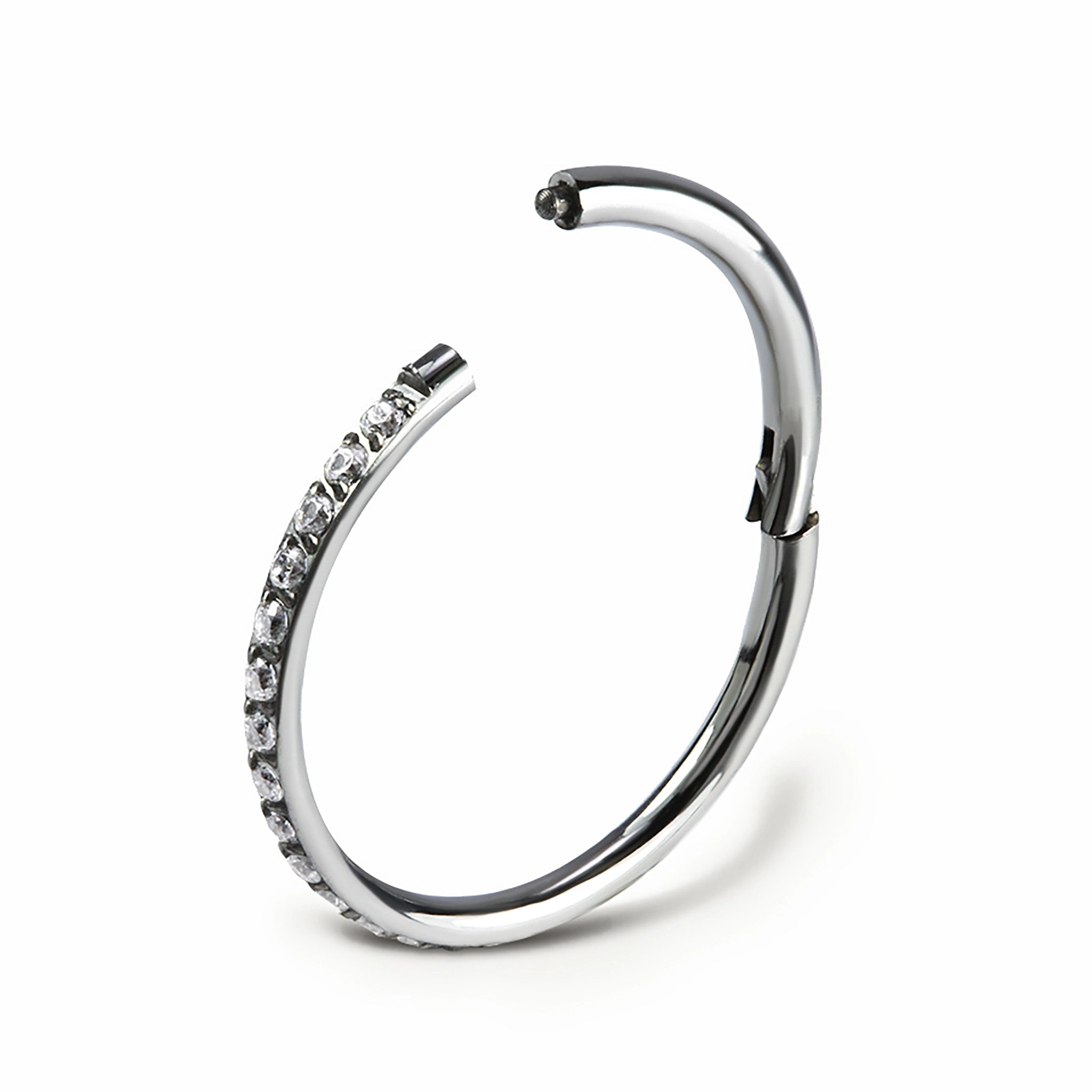 Titan Segmentring Crystal Clicker filigran (einzelnes Piercing)
