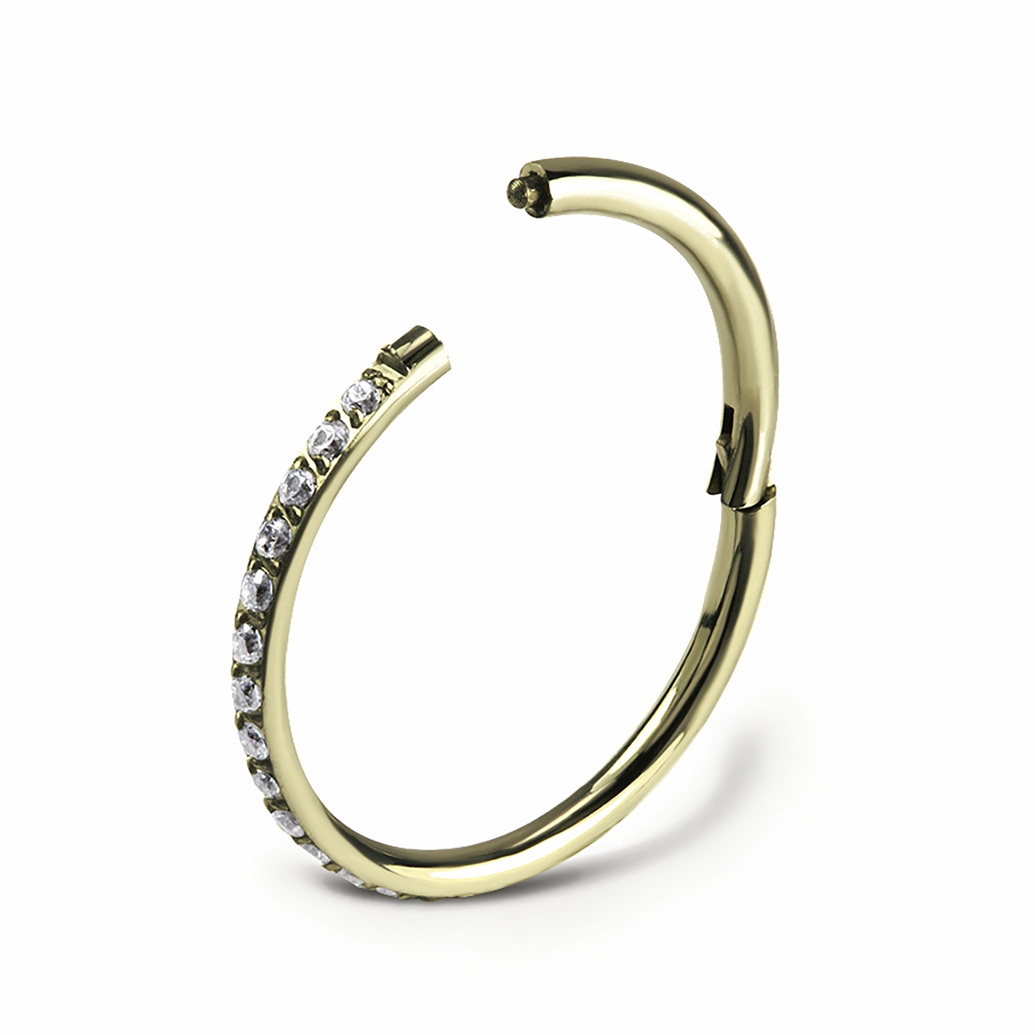Titan Segmentring Crystal Clicker filigran (einzelnes Piercing)