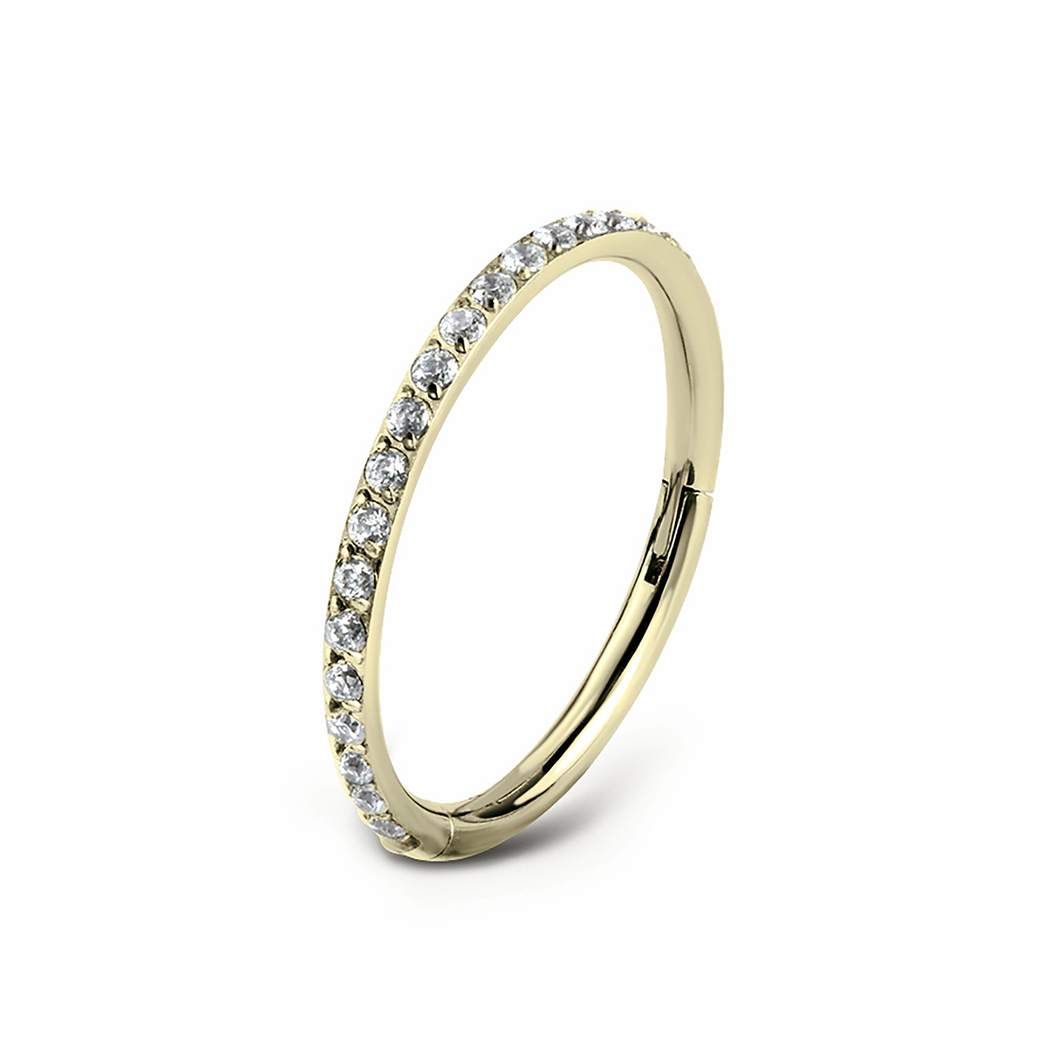 Titan Segmentring Crystal Clicker filigran (einzelnes Piercing)
