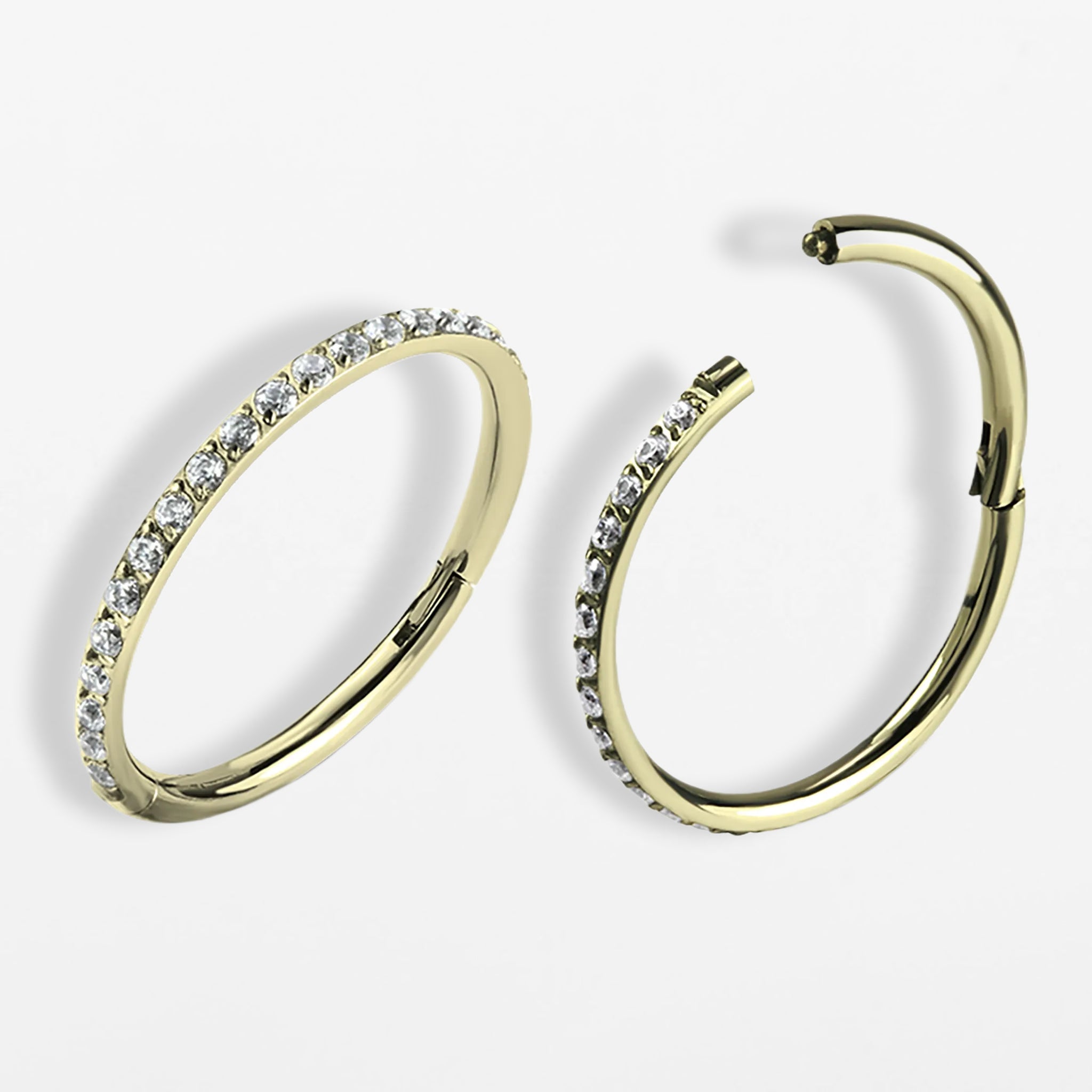 Titan Segmentring Crystal Clicker filigran (einzelnes Piercing)