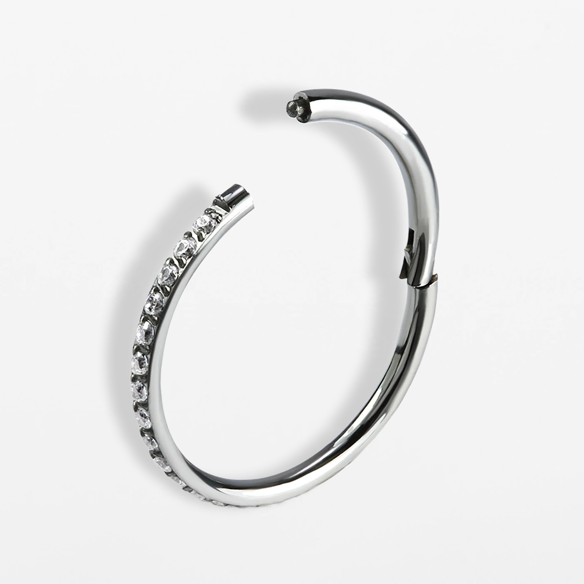 Titan Segmentring Crystal Clicker filigran (einzelnes Piercing)