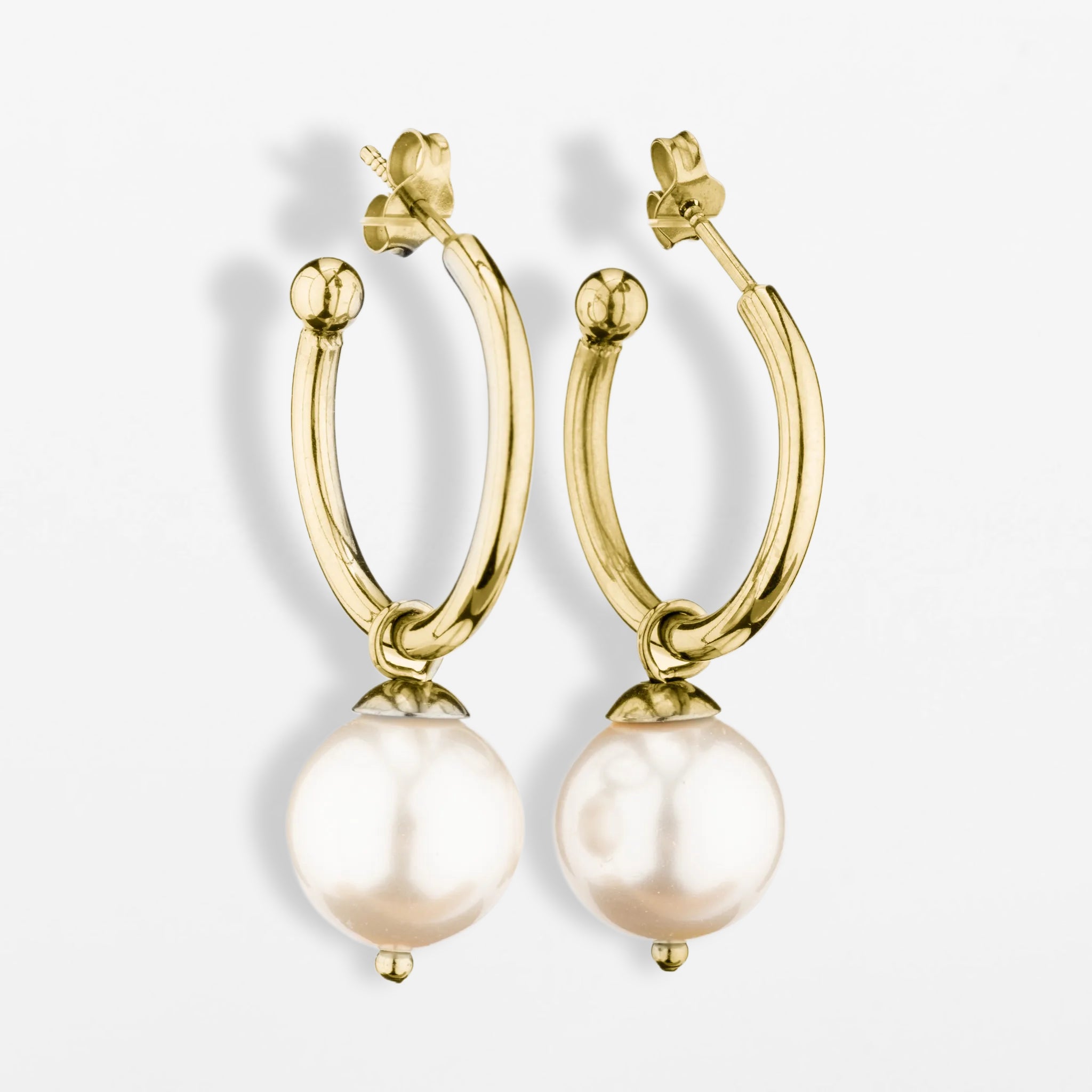 Titan Creole - Classic Hoop mit Swarovski® Perle