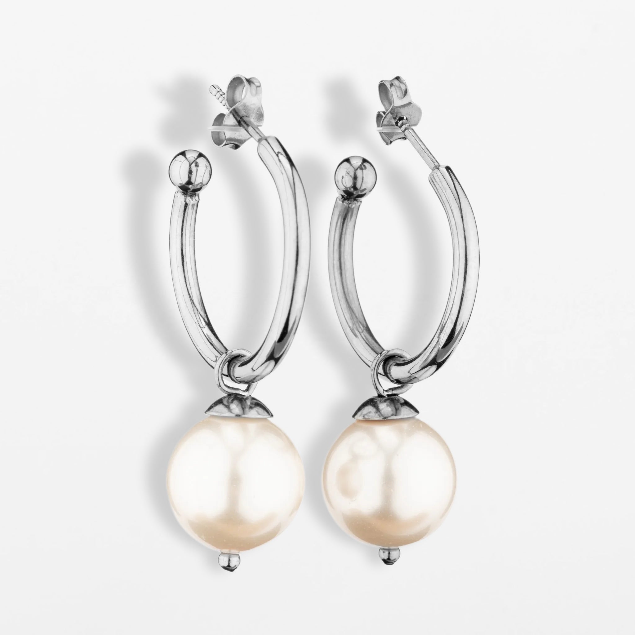 Titan Creole - Classic Hoop mit Swarovski® Perle