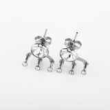 Titan Ohrstecker Octopus Zirconia Swarovski®