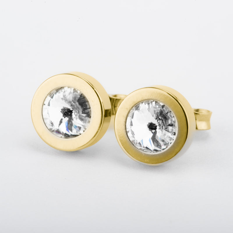Titan Ohrstecker Rund Zirkonia Swarovski®